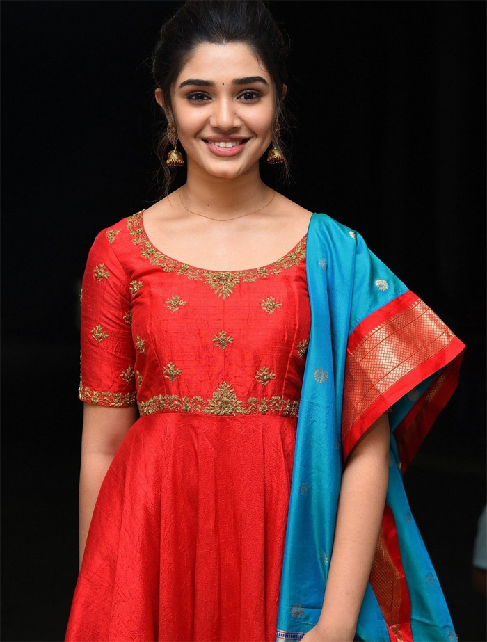 Krithi Shetty Cute Red dress Pics viral