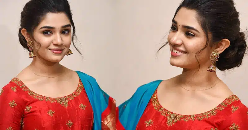 Krithi Shetty Cute Red dress Pics viral