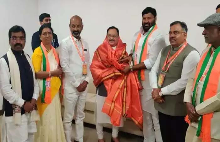 congress leader kuna srisailam joins in bjp