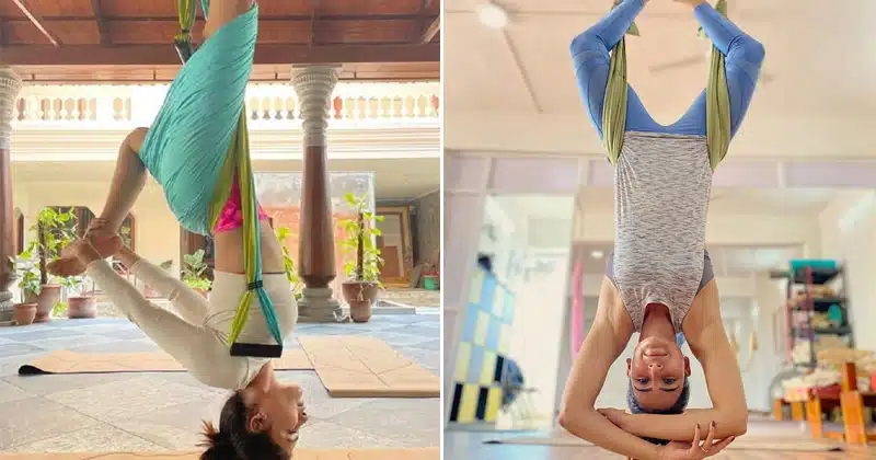 Samantha yoga asanas pics viral
