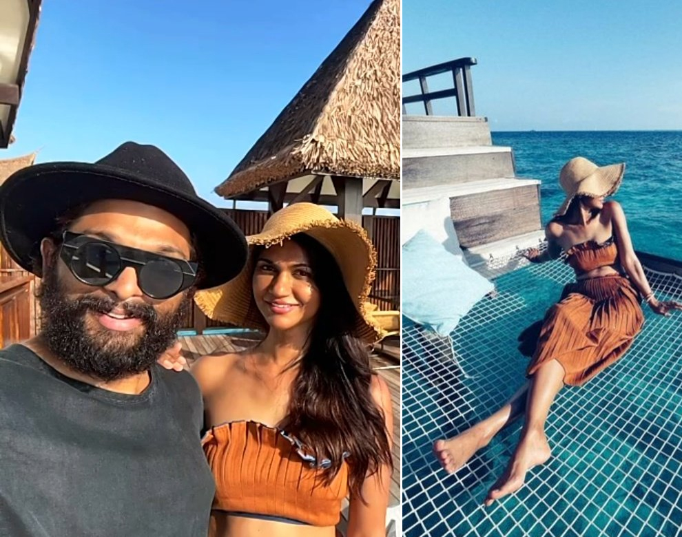 Allu arjun Sneha Reddy vacation at Maldives