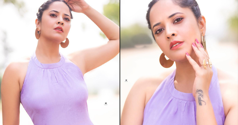 Anasuya : వాయిలెట్ డ్రెస్‌లో అనసూయ గ్లామర్ ట్రీట్..లక్షల్లో లైకులు..కామెంట్లు