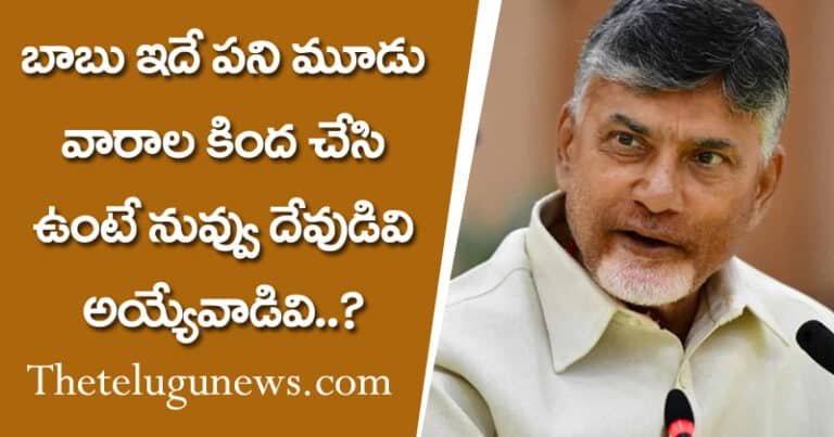 Chandrababu : బాబు ఇదే పని మూడు వారాల కింద చేసి ఉంటే నువ్వు దేవుడివి అయ్యేవాడివి..?