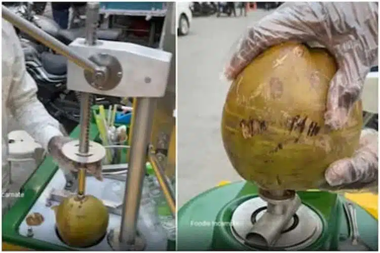వారెవ్వా.. కొబ్బ‌రి బొండాం నుంచి నీటిని ఎలా తీస్తున్నాడో చూడండి.. వీడియో..!