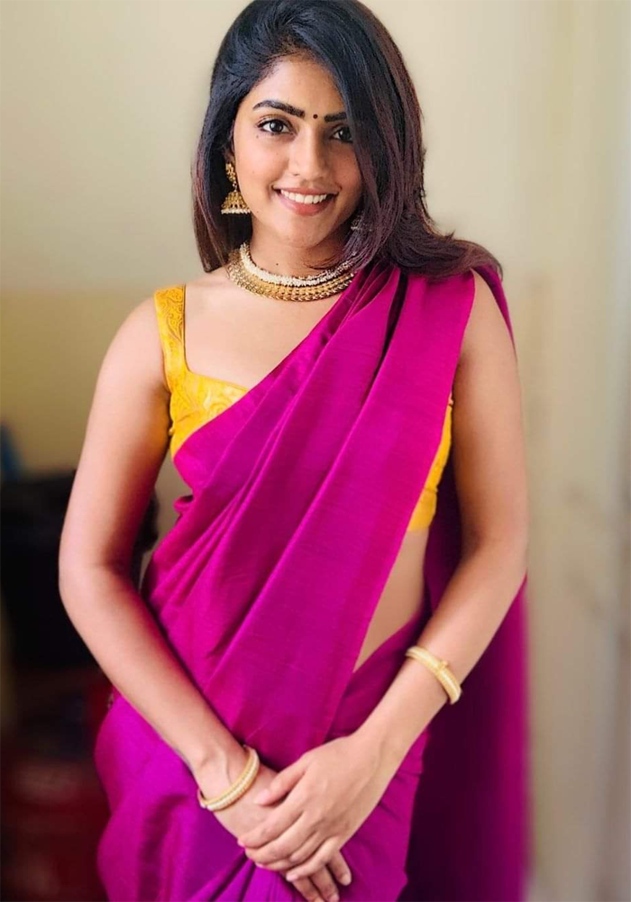 eesha rebba latest pink saree pics goes vairal