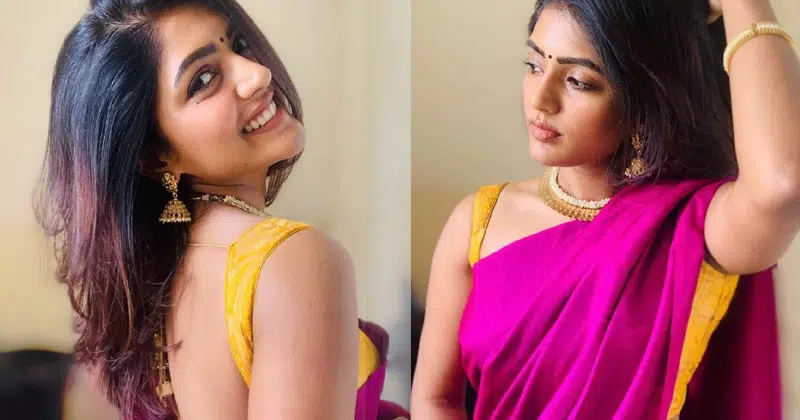 eesha rebba latest pink saree pics goes vairal