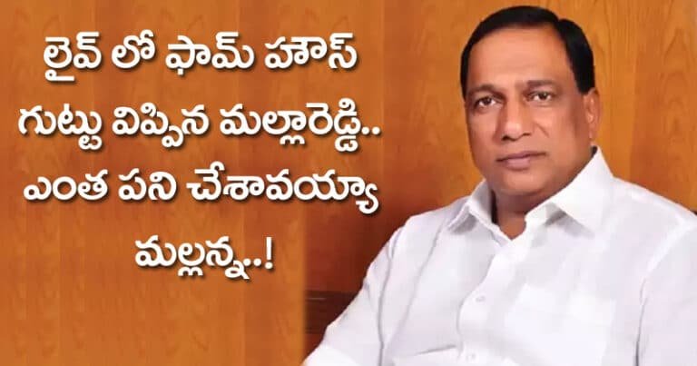 లైవ్ లో ఫామ్ హౌస్ గుట్టు విప్పిన మల్లారెడ్డి.. ఎంత పనిచేశావయ్యా మల్లన్న..