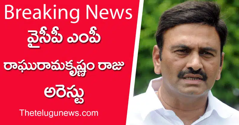 ap cid arrested mp raghurama krishnaraju