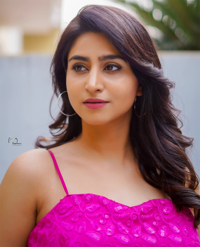 varshiniSounderajan beautiful in pink dress pics