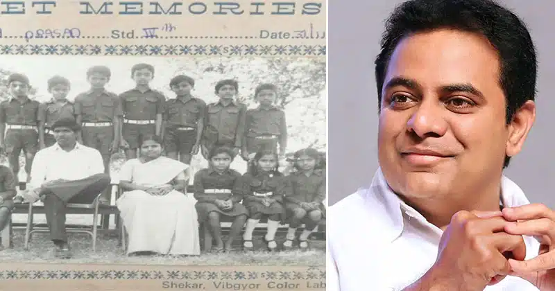 telangana minister ktr childhood photo goes viral