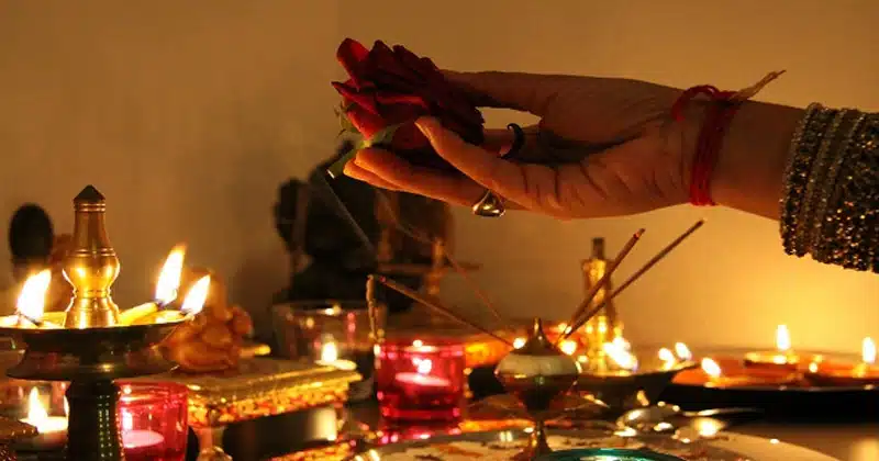 Pooja process of worshiping God