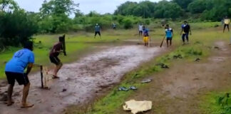 dangerous cricket pitch viral video