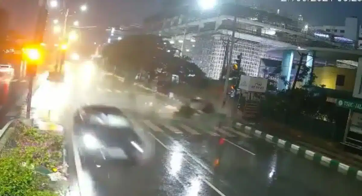 hyderabad accident video released by cyberabad traffic police