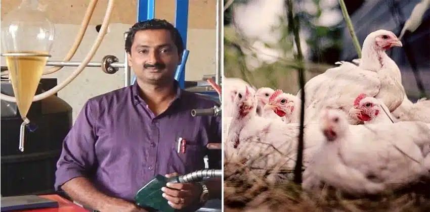 kerala veterinary doctor invents biodiesel from slaughtered chicken waste