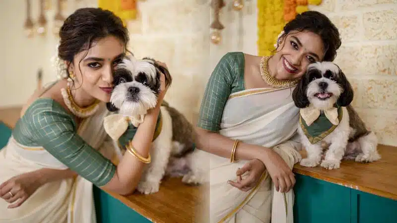 keerthi suresh traditional Looks