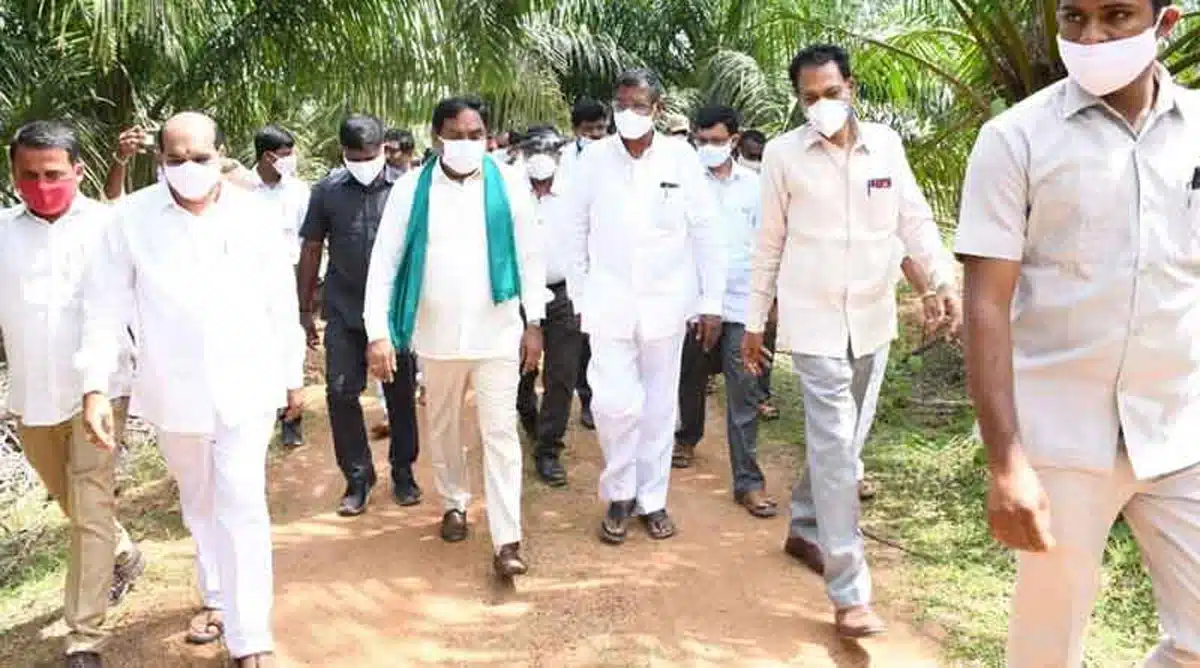 minister errabelli on palmolein oil crop in khammam