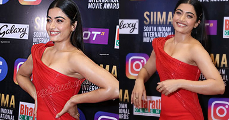 rashmika mandanna Latest Red Dress Pic goes to viral