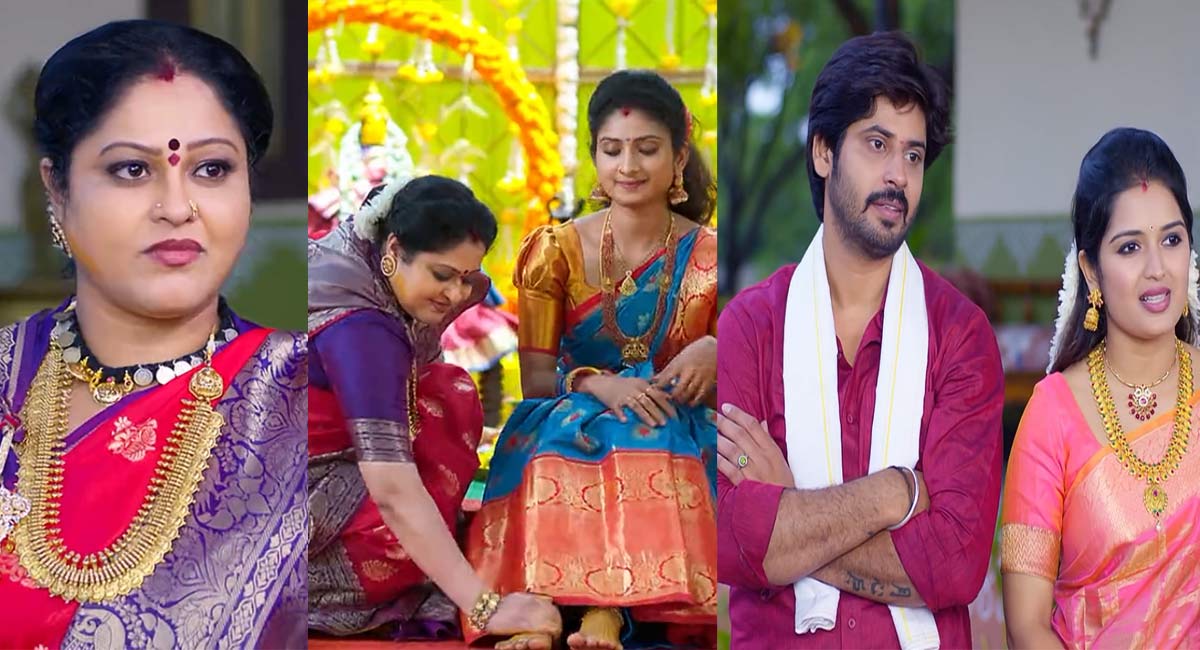 Janaki Kalaganaledu 3 Sep Today Episode : జ్ఞానాంబతో కావాలని కాళ్లకు పసుపు రాయించుకున్న మల్లిక.. పసుపు రాశాక.. మల్లికకు షాకిచ్చిన జ్ఞానాంబ