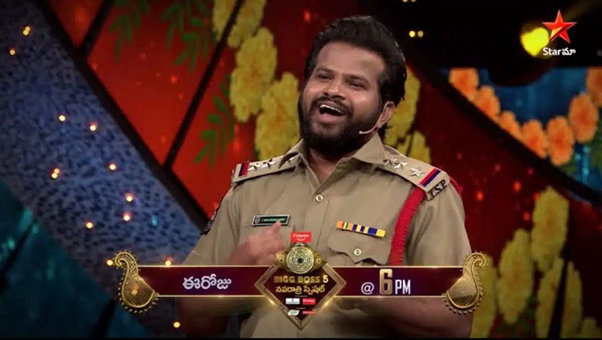 Hyper Adi in bigg boss 5 police getup