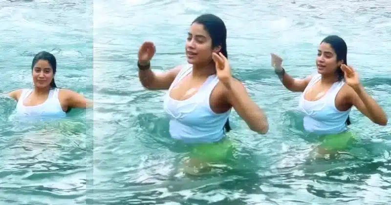 Janhvi Kapoor in water Video