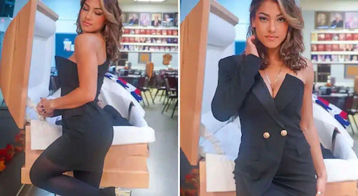 model photoshoot at her father funeral photos viral