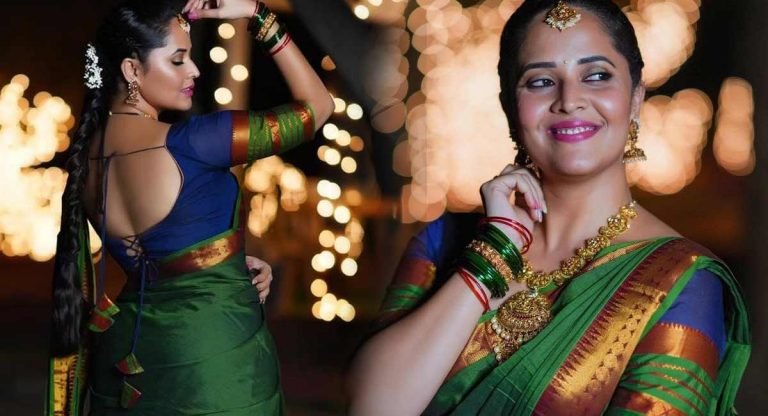 Anasuya : వావ్ వాట్ ఏ బ్యూటీ.. ఆకుపచ్చ లంగావోణిలోనూ అనసూయ పరువాల విందు..