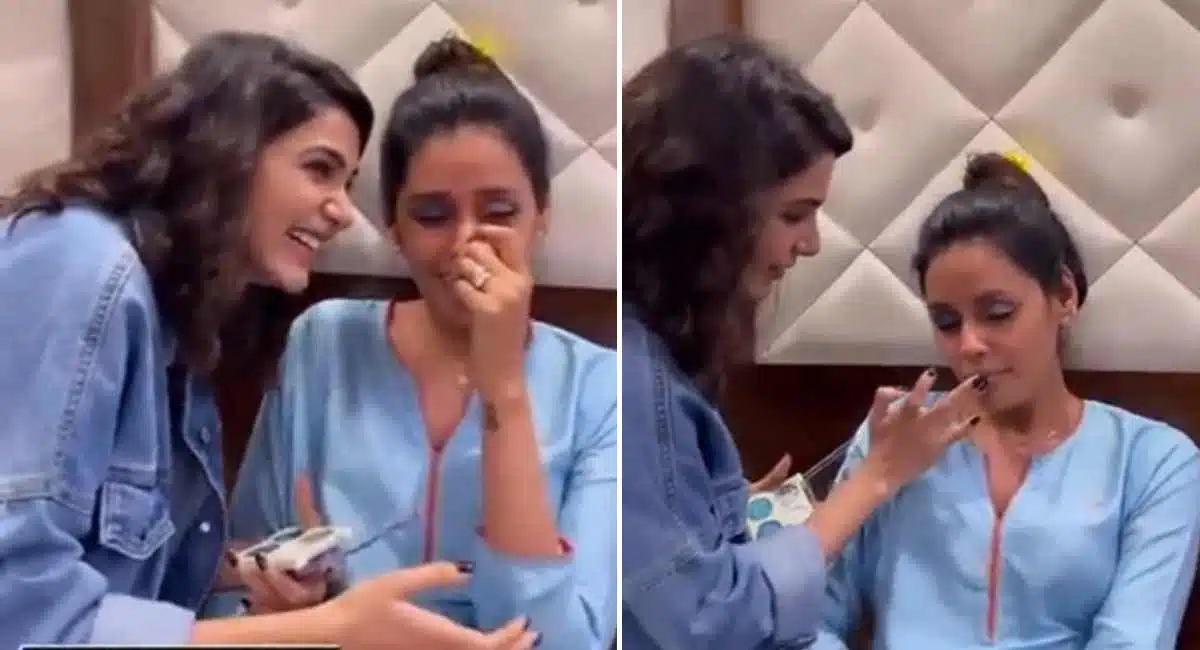 Samantha Preetham Jukalker Fun WIth Sadhna Singh