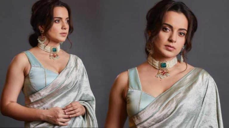 Kangana Ranaut : వావ్ ఏం అందం.. సిల్వర్ శారీలో ధగ ధగ మెరిసిపోతున్న కంగనా రనౌత్..
