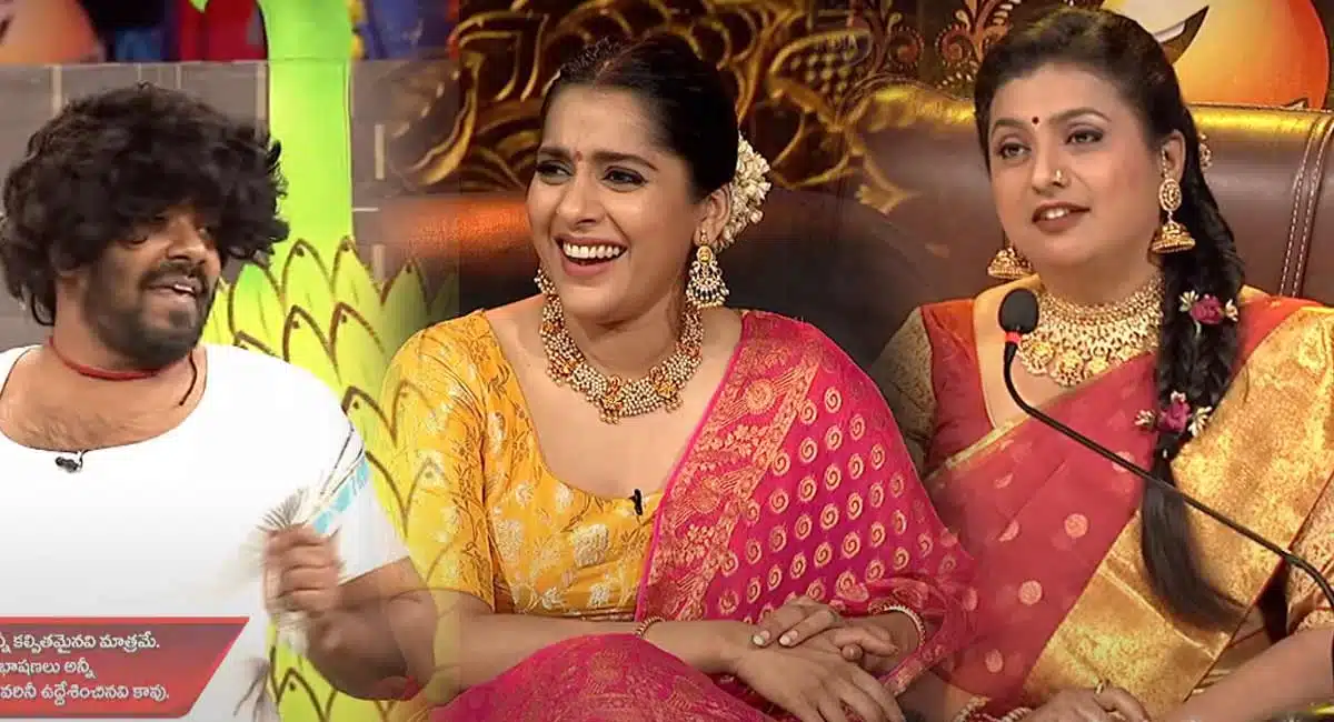 Roja Excellent Counter on Sudigali sudheer