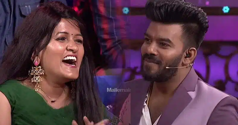 getup srinu wife laughs for hyper aadi punches on sudheer