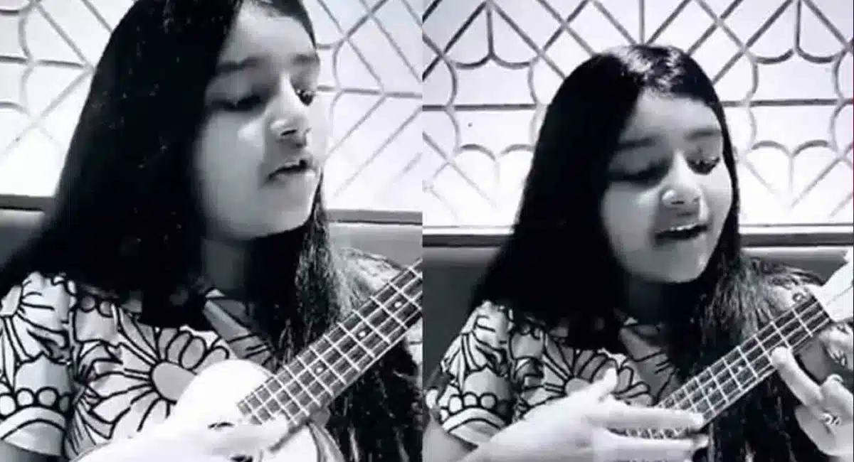 pawan kalyan daughter aadhya guitar playing viral video