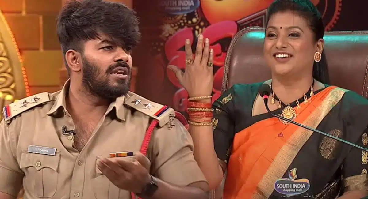 Roja Counters On Sudheer In Extra Jabardasth