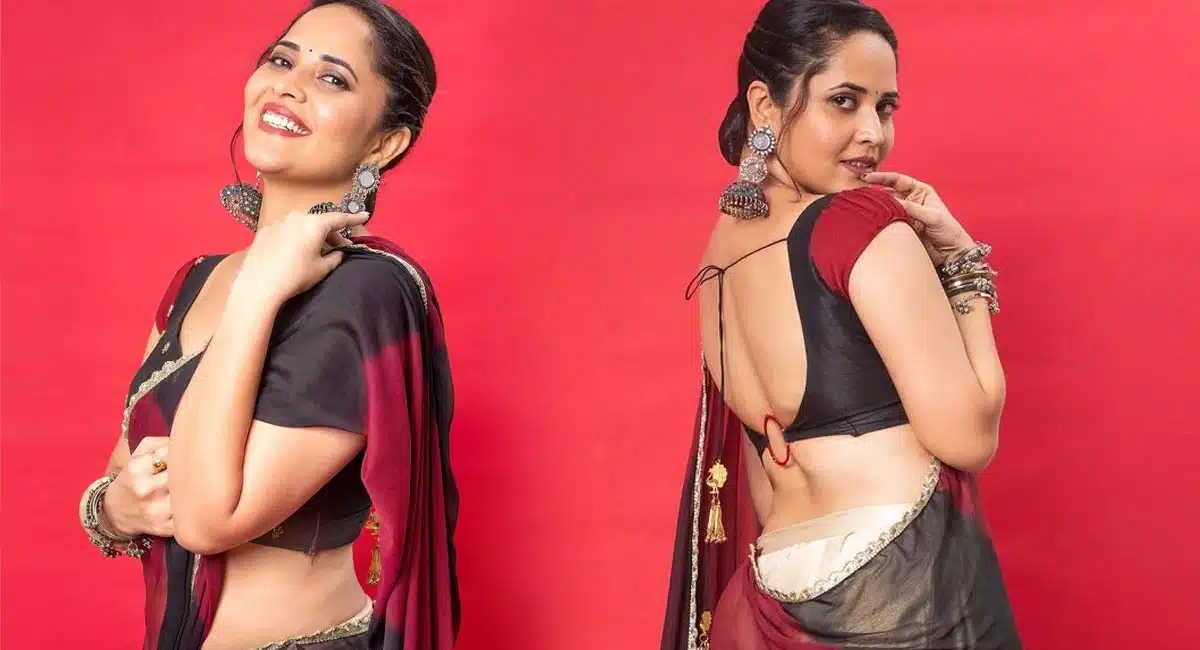 anasuya Saree pics goes viral