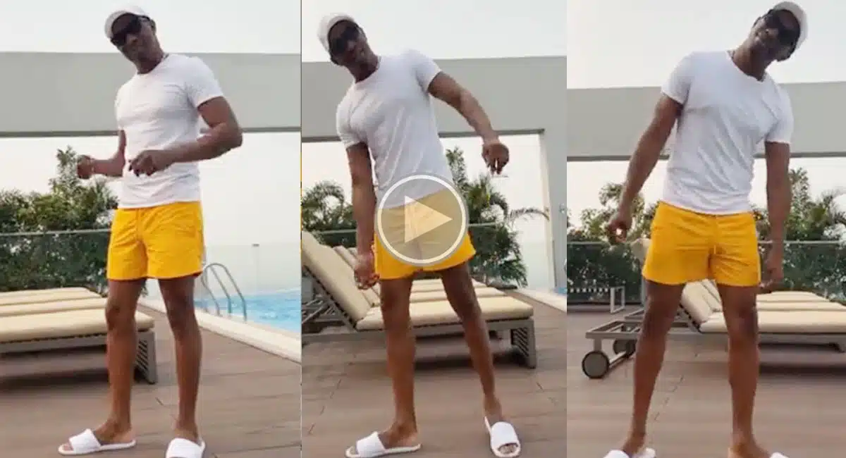 dj bravo immiates allu arjun srivalli song from pusha