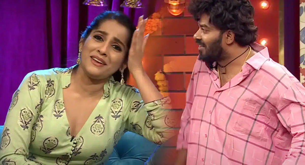 rashmi gautam Saiters On Sudigali Sudheer As Pushpa Raj In Jabardasth