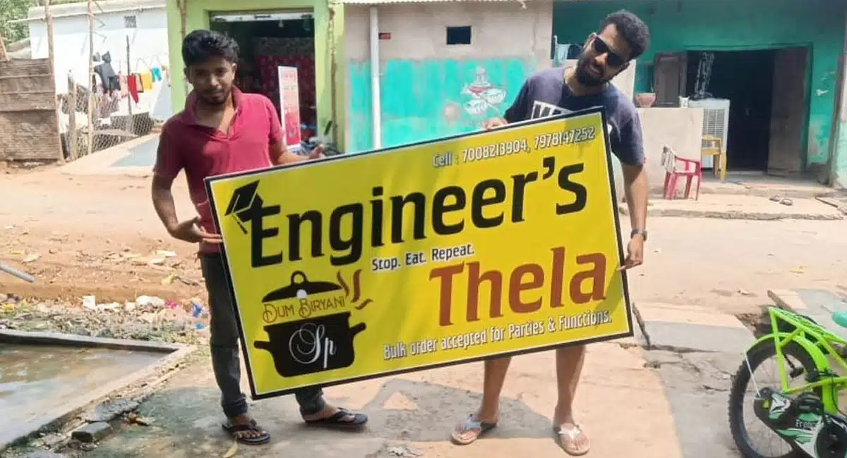 order biryani online street food stall engineers thela business idea
