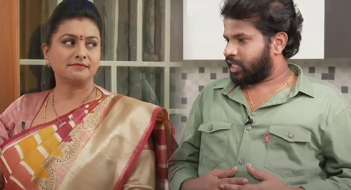 Hyper Aadi Punches on Roja Age In Jabardasth