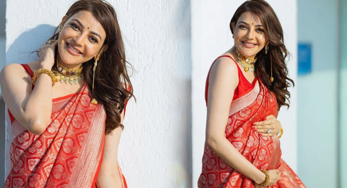 Kajal Aggarwal : త‌న బేబి బంప్‌తో నెటిజ‌న్స్‌కి కిక్ ఇస్తున్న కాజ‌ల్ అగ‌ర్వాల్.. చ‌క్క‌ర్లు కొడుతున్న పిక్స్