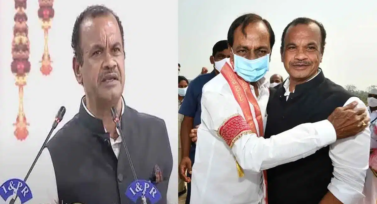 kcr embracing komatireddy venkat reddy