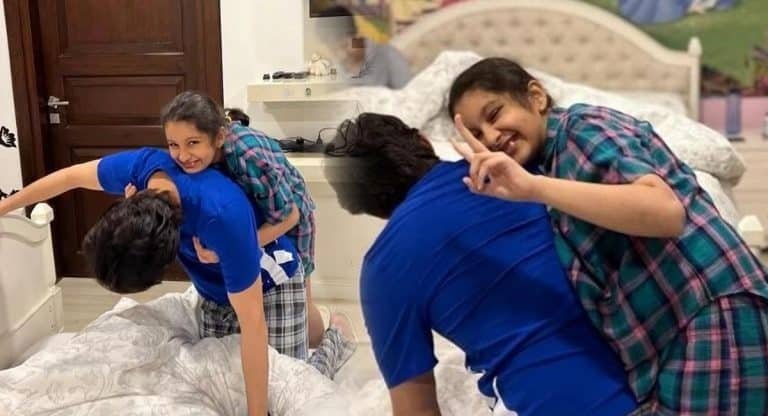 Mahesh Babu : చిన్న పిల్లాడిలా మారి కూతురితో స‌ర‌దాగా ఆడుకుంటున్నమ‌హేష్ బాబు.. మురిసిపోతున్న‌ప్యాన్స్