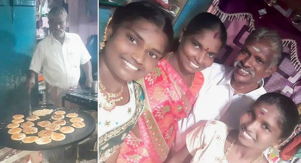 tamil nadu man sells two rupee dosa feeds hundreds