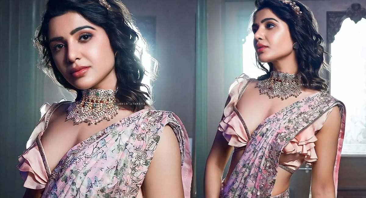 Samantha : ఆహా.. ఏమందం ఇది.. గ్రీకు శిల్పంలా క‌నిపిస్తున్న స‌మంత‌.. కుర్రాళ్ల గుండెలు గ‌ల్లంతు