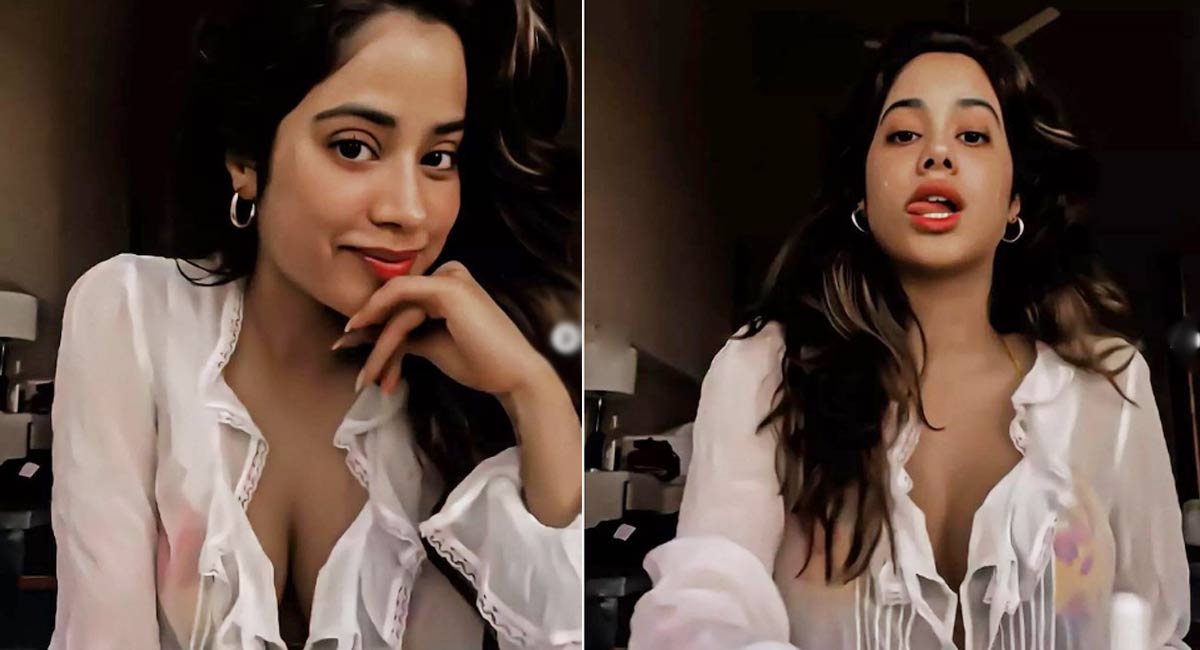 Janhvi Kapoor : జాన్వీ క‌పూర్ అరాచ‌కం.. ఎద అందాల‌ను అలా ఆరేసి ర‌చ్చ చేసిన శ్రీదేవి త‌న‌య‌