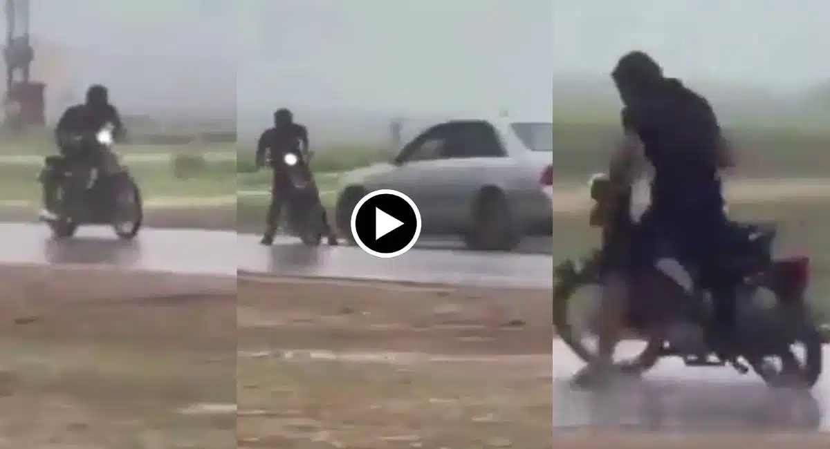 Viral Video the bike stunt faded