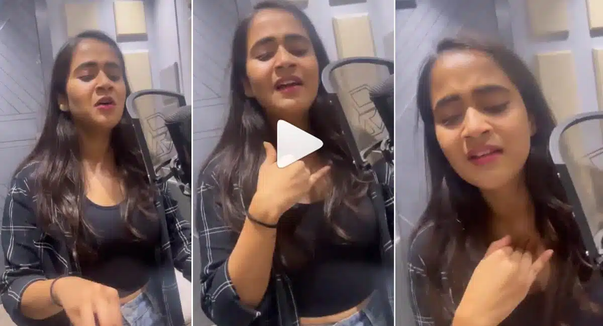 deepthi sunaina sings a song