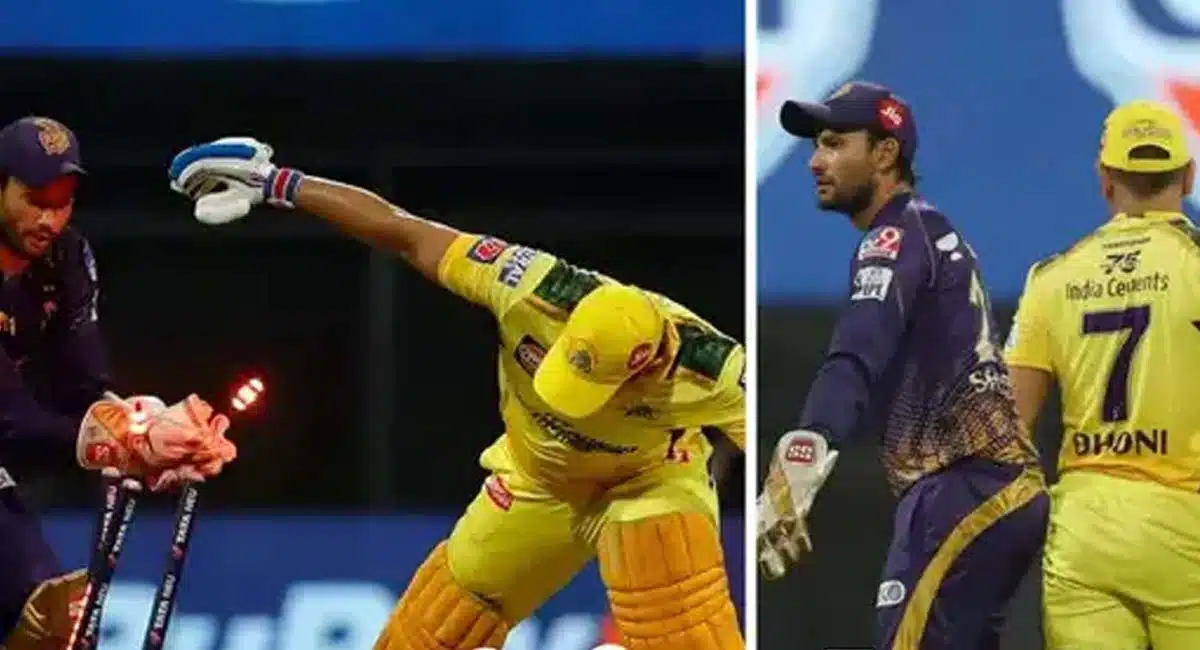IPL 2022 Knight Riders wicket keeper reminiscent of Dhoni keeping 