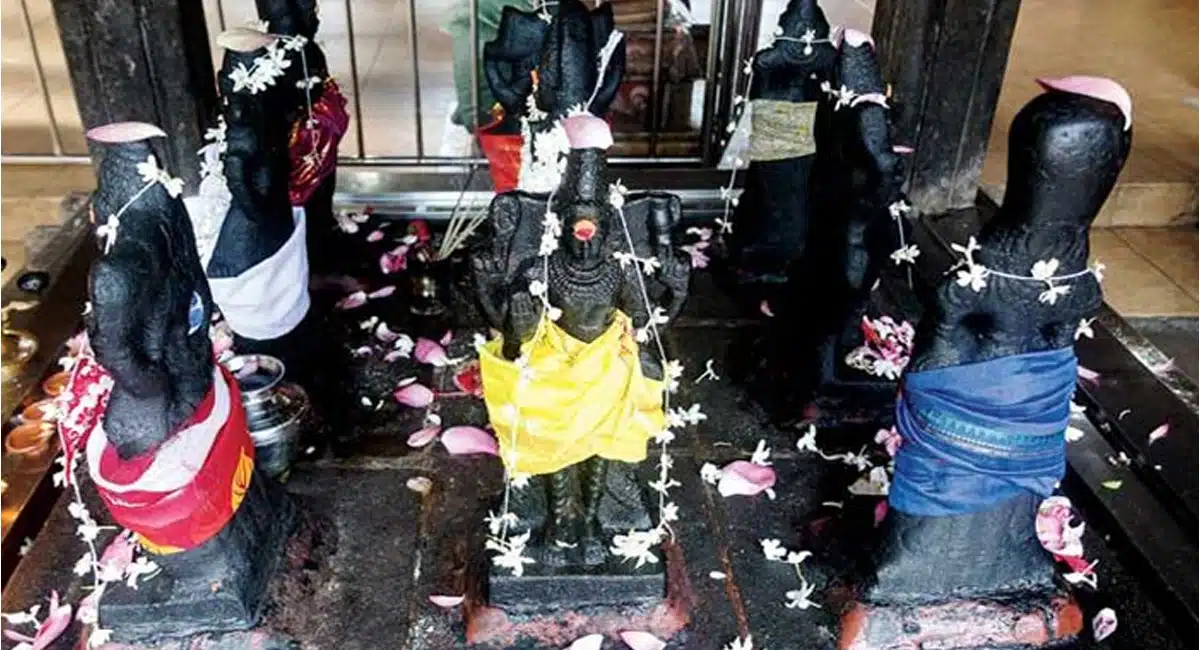why wash the feet after complete pradakshinalu to nava grahas