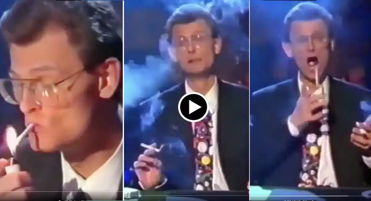 Viral Video in The magician was smoking cigarettes
