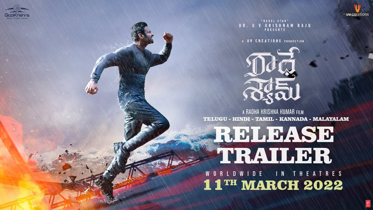 Prabhas radhe shyam Movie trailer released