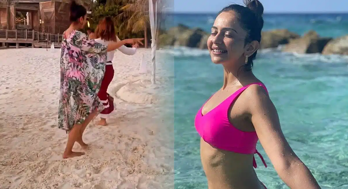 rakul preet singh dance in beach